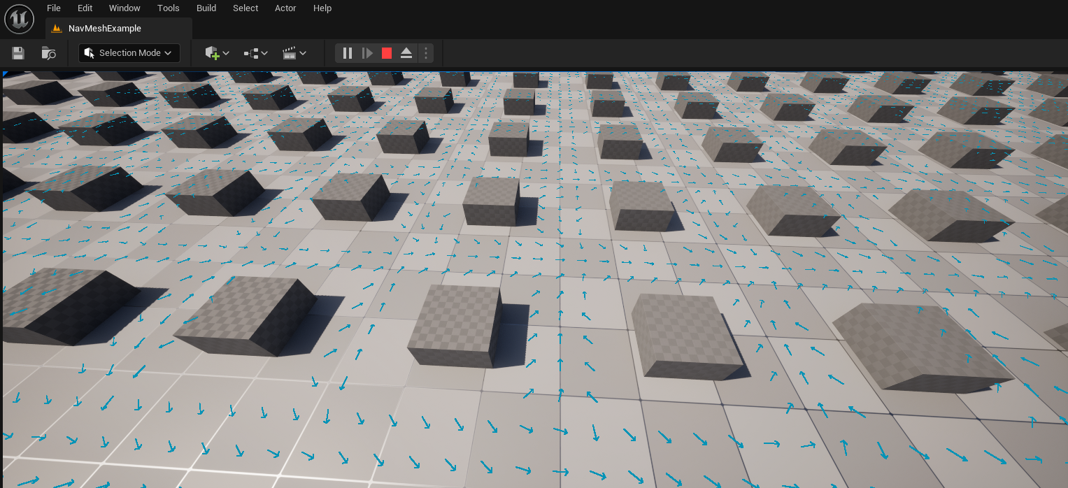 Flow field debug overlay