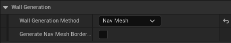 Wall Generation Method set to Nav Mesh